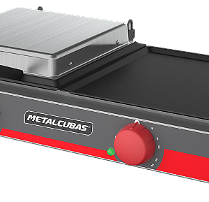 Chapa Com Prensa Grill Elétrica 650x325mm METALCUBAS MGE70