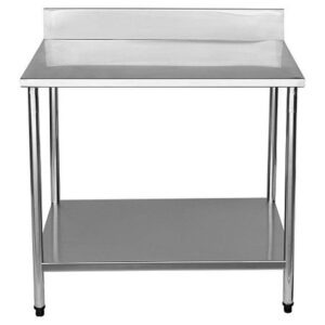 Mesa Total Inox Com Paneleiro e Espelho 1,00x70cm DC