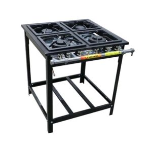 Fogão industrial Venâncio 4 queimadores aço carbono 30x30cm modelo E4