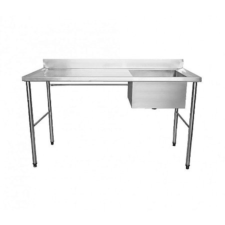 Pia Total Inox 1,20x70cm Cuba Lado Direito PIA-120X70-CD