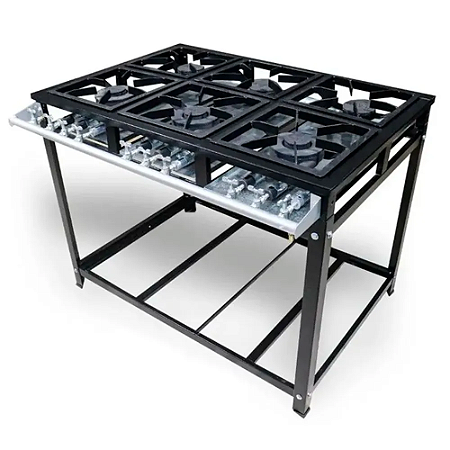 Fogão industrial a gás Innal 6 queimadores FLP6B3DP5