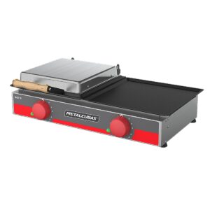 Chapa Com Prensa Grill Elétrica 650x325mm METALCUBAS MGE70