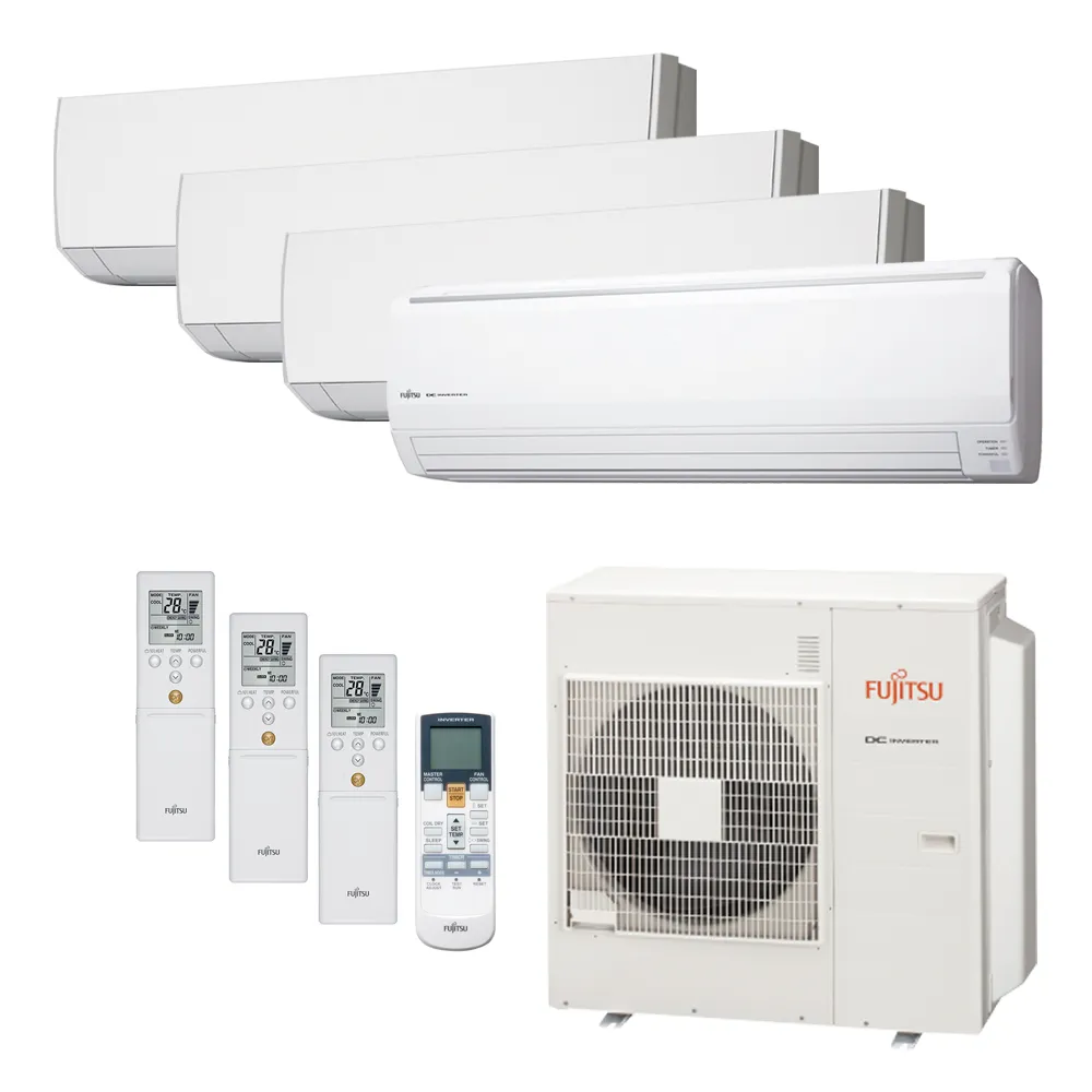 Ar Condicionado Multi-Split Fujitsu Inverter 45.000 Btu/h (1x 7.000 + 2x 12.000 e 1x 24.000) Quente/Frio 220V