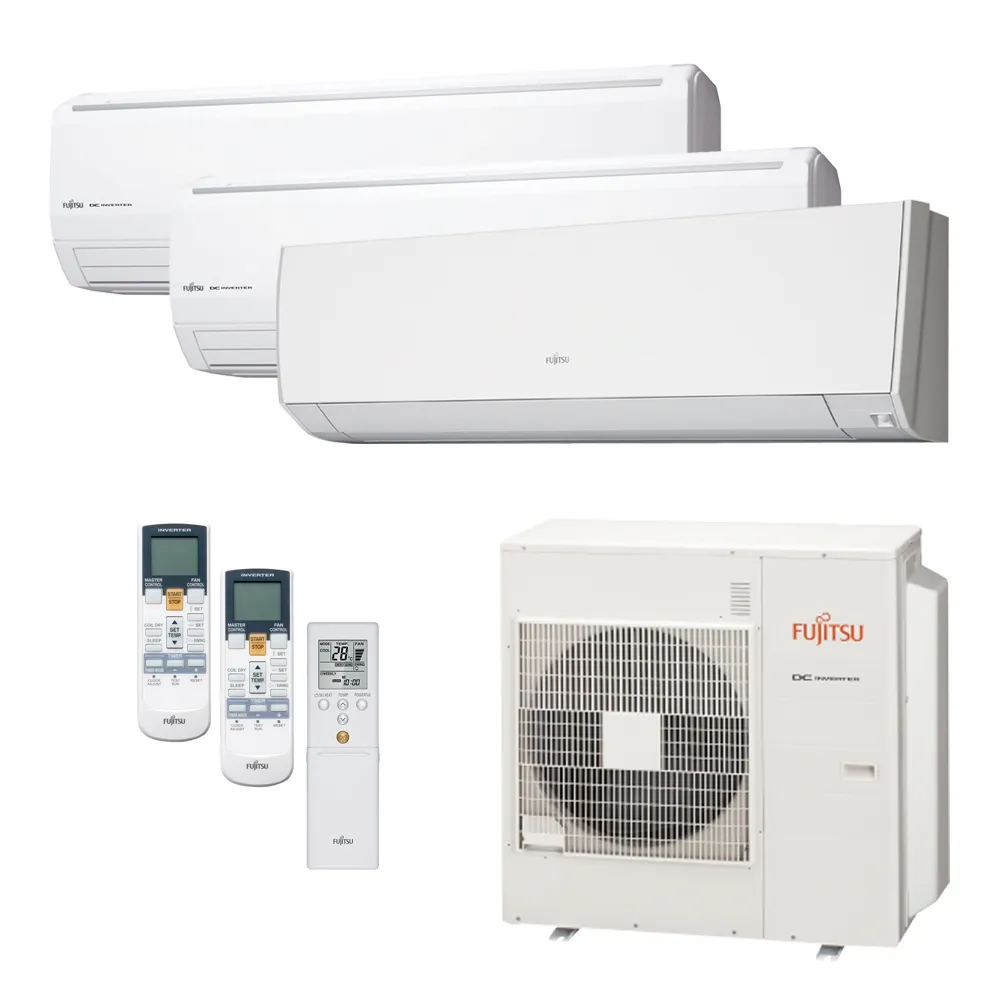 Ar Condicionado Multi-Split Fujitsu Inverter 45.000 Btu/h (1x 7.000 e 2x 24.000) Quente/Frio 220V