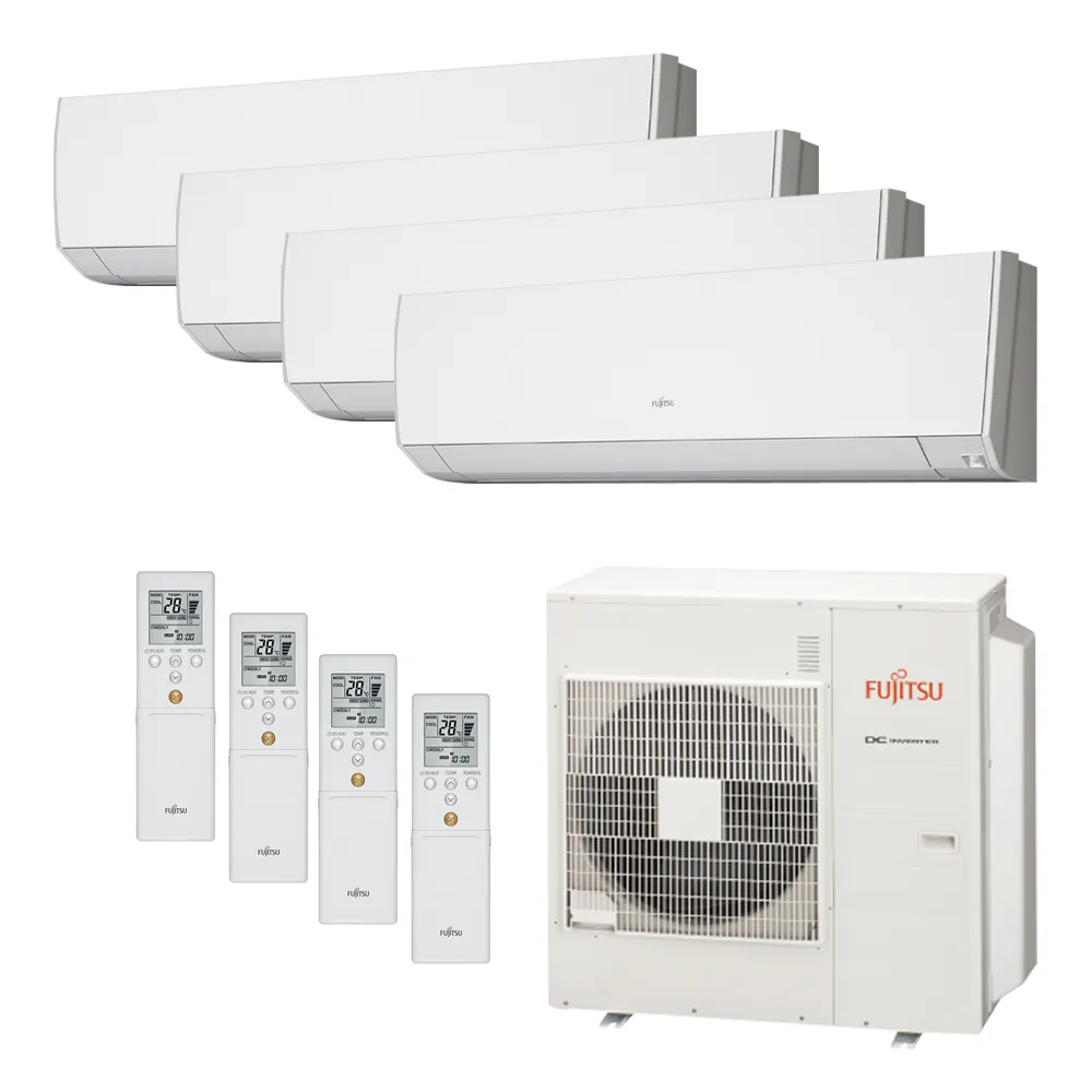 Ar Condicionado Multi-Split Fujitsu Inverter 45.000 Btu/h (4x 12.000) Quente/Frio 220V