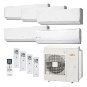 Ar Condicionado Multi-Split Fujitsu Inverter 45.000 Btu/h (4x 9.000 e 1x 18.000) Quente/Frio 220V