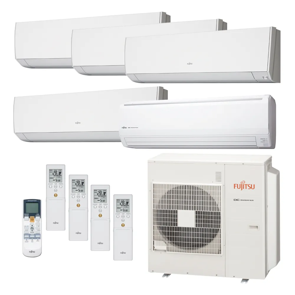 Ar Condicionado Multi-Split Fujitsu Inverter 45.000 Btu/h (4x 9.000 e 1x 18.000) Quente/Frio 220V