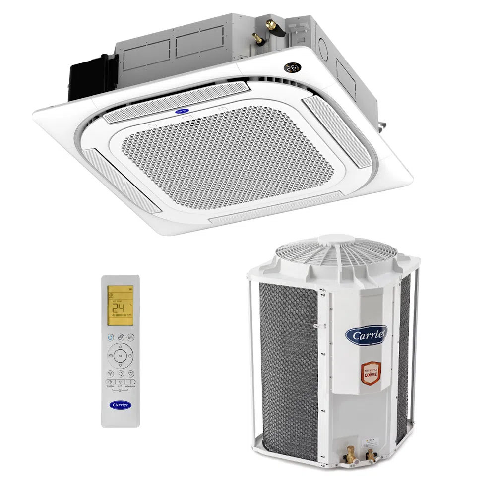 Ar Condicionado Split Cassete Carrier Inverter Connect Wi-Fi 36.000 BTU/h Frio 220v R-32
