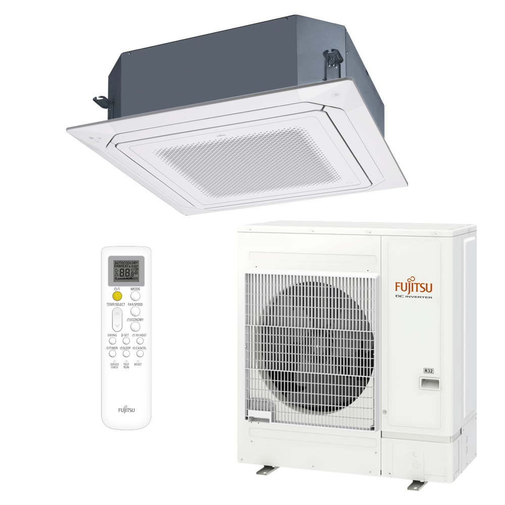Ar Condicionado Cassete Inverter Fujitsu 45.000 BTU/h Quente/Frio 380v | Gás R32