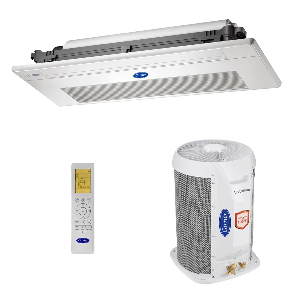 Ar Condicionado Cassete 1 Via Carrier Inverter 22.000 BTU/h Quente/Frio 220v - 40KVQOA22C5