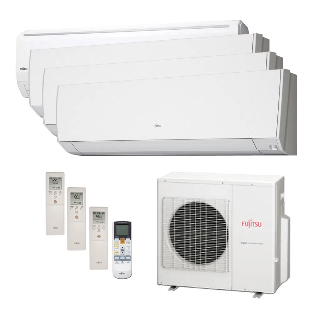Ar Condicionado Multi Split Inverter Fujitsu 30.000 BTU/h (2x 9.000 1x 12.000 e 1x 18.000) Quente/Frio 220V