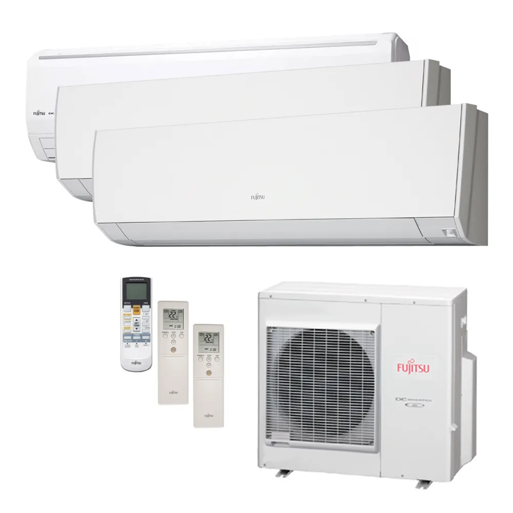 Ar Condicionado Multi Split Inverter Fujitsu 36.000 BTU/h (1x 7.000 e 3x 9.000) Quente/Frio 220V